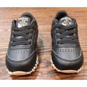 Reebok Classic Sneakers Shoes Black Cheetah Baby Toddler Size 5 NWOT